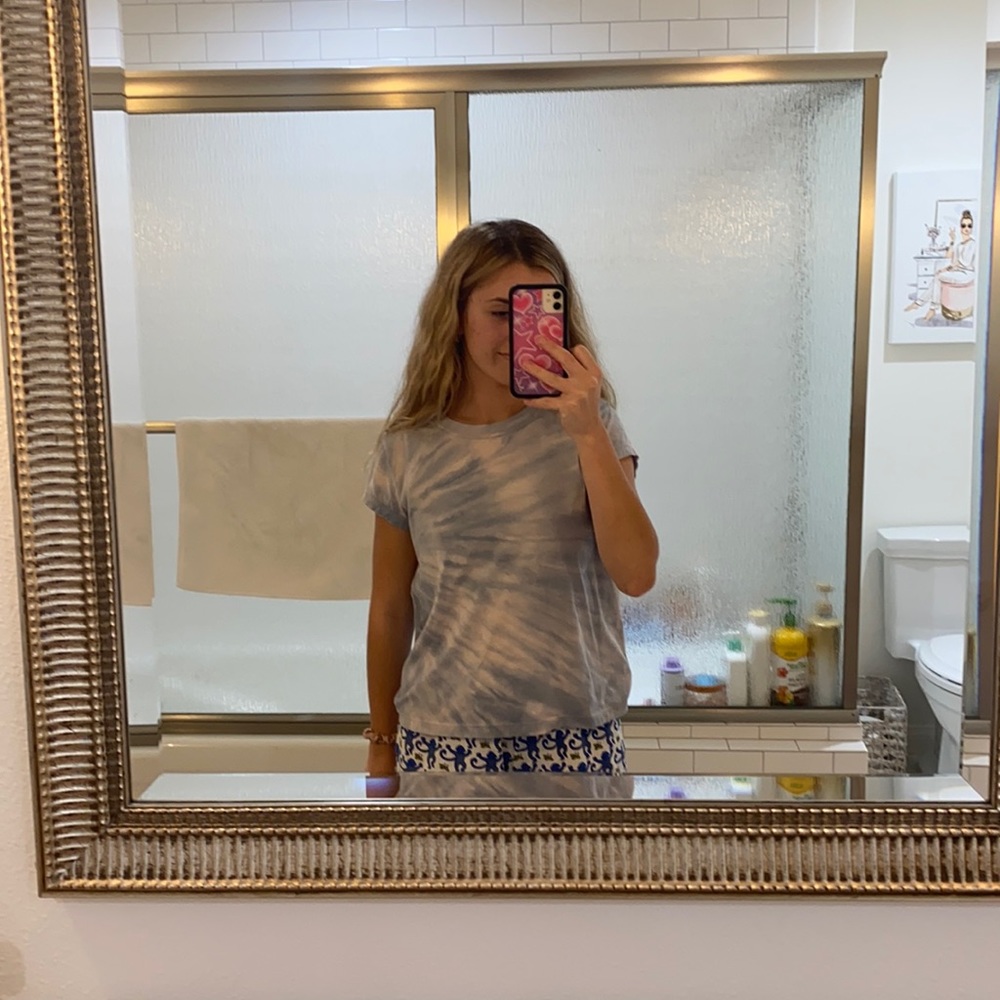 Blue tie dye shirt